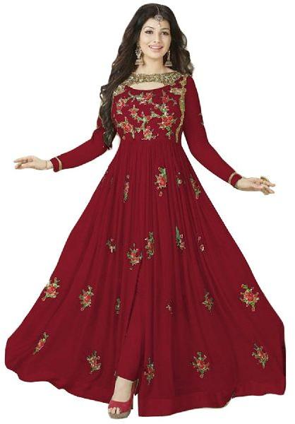 Anarkali Dress, Color : Maroon