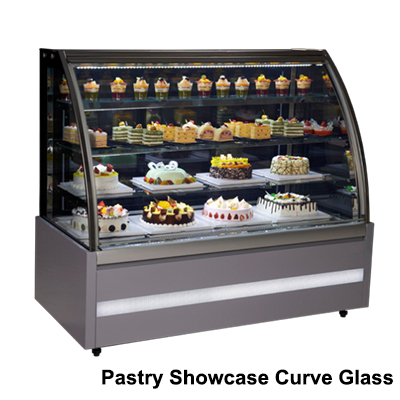 Pastry Showcase Curve Glass