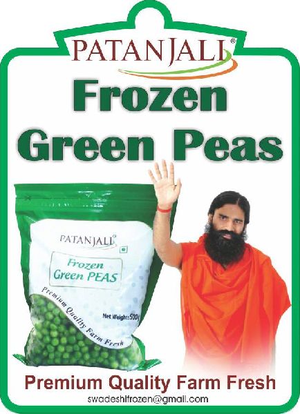 Patanjali Frozen Green Peas, Packaging Type : Plastic Bag