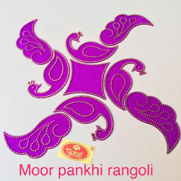 Mor Pankhi Acrylic Rangoli, Feature : Eco Friendly, Non Harmful