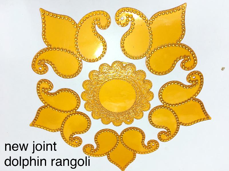 New joint Dolphin Acrylic Rangoli, Packaging Type : Plastic bag