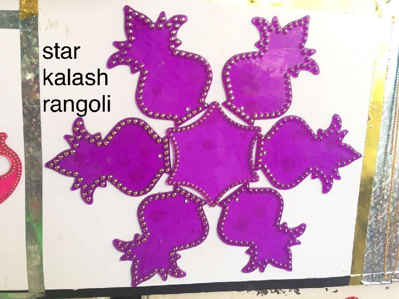 Star Kalash Acrylic Rangoli, Packaging Type : Plastic bag