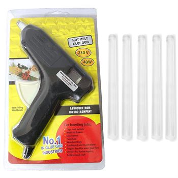 40 Watt Brand New Hot Melt Glue Gun with 5 Pieces Big Glue Sticks
