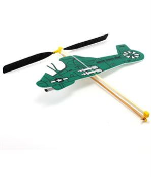 Guilows Rubber Powered Green Foam Helicopter Model