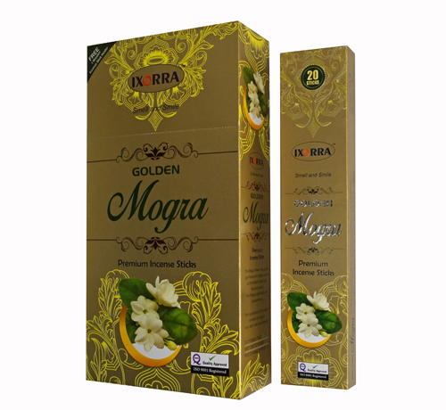 Golden Mogra Incense Sticks, for Religious, Aroma Therapy, Relaxation, Yoga, Meditation, Romance