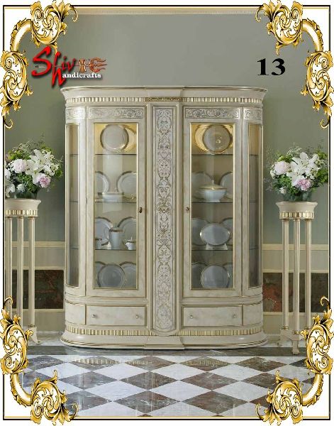 Polished 013 Wooden Designer Dresser, Color : White