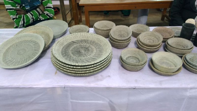 Stone Plate and Bowl Set