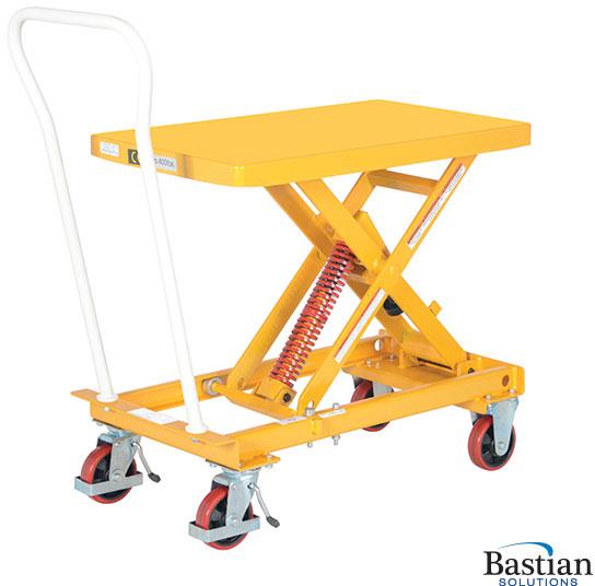 Portable Auto-Leveling Lift Table, Color : Yellow