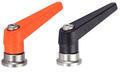 Adjustable Clamping Levers with axial bearing from stainless steel, with screw EH 24420.