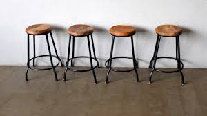 Wooden and Iron Stools