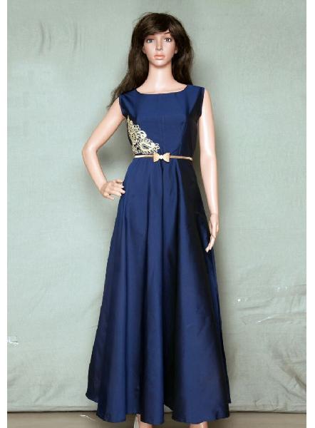 Designer Party Wear Readymade Soft Tapeta Silk Gown  Stylecaretcom
