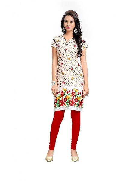 NF023 Ladies Printed Cotton Kurti, Size : XL