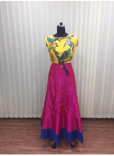 NF3112 Ladies Designer Gown, Size : xl/fully stitch