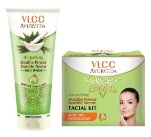 Ayurveda Skin Purifying Double Power Double Neem Facewash & Facial Kit Combo