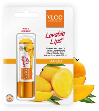 mango-flavored tinted lip balm