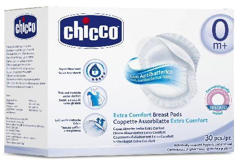 Chicco Natural Feeling Antibacterial Breast Pads - 60 Pieces