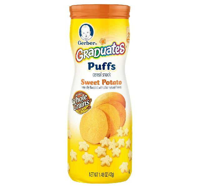 42gm Gerber Graduates Sweet Potato Puffs Cereal Snack