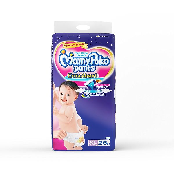 Mamy Poko Pant Style Extra Large Size Diapers - 28 Count