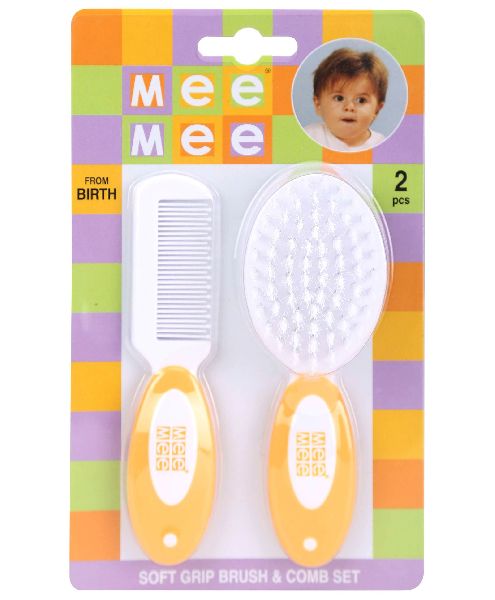 Orange Mee Mee Soft Grip Brush Comb Set