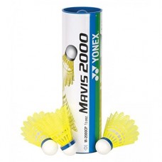 Pack of 6 Yonex Mavis 2000 Green Cap Nylon Shuttlecock(Yellow)