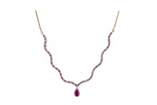 Beautiful Ruby Diamond Necklace