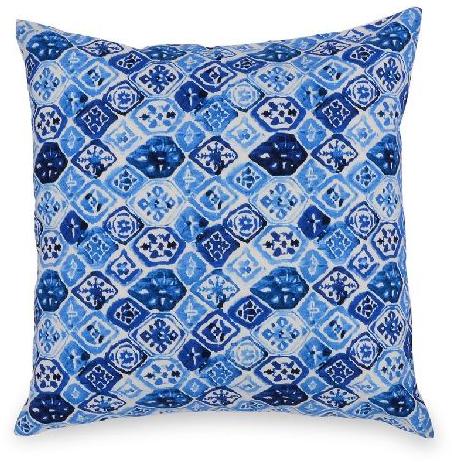 Blue Ikat Cushion cover