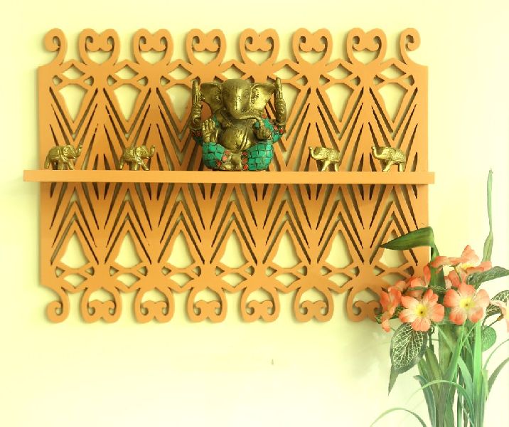 Coral Wooden Jali Wall shelf