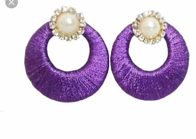 Silk Round Earring