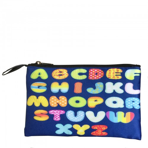 Lushomes Alphabets Digital Printed Multi Utility Pouch