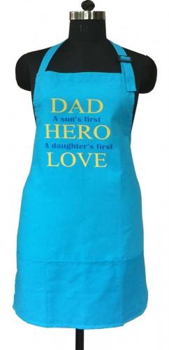 Lushomes Cotton Witty Blue Dads the Hero Apron