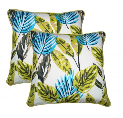 Lushomes Co-ordinating Cord Piping Forest Printed Cotton Cushion Covers