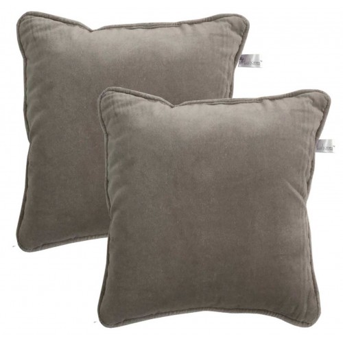 Lushomes  non woven lining Grey Direct Filled Velvet Cushion