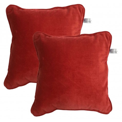 Lushomes non woven lining Red Direct Filled Velvet Cushion
