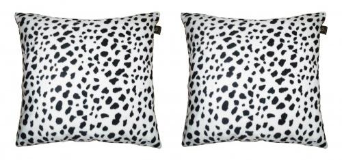 Lushomes White Leopard Skin Printed Cushion Covers