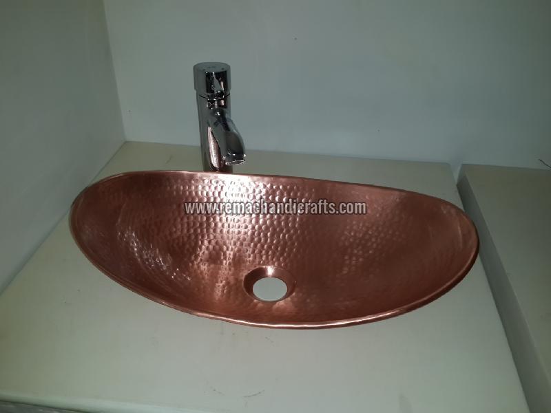 3003 Boat Shaped Copper Bathroom Sink