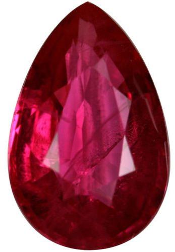 Drop Shaped Ruby Stones