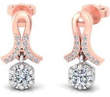 14kt Rose Gold Diamond Earrings