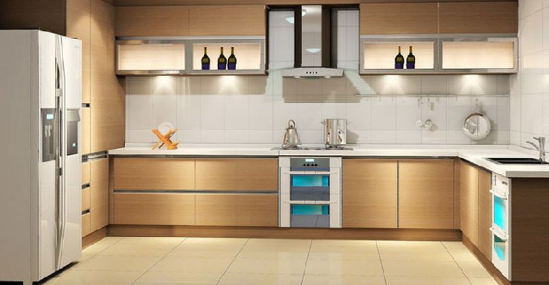 MDF u shaped modular kitchen
