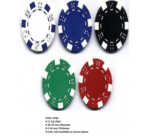 100 Pcs Diced Poker Chip Set