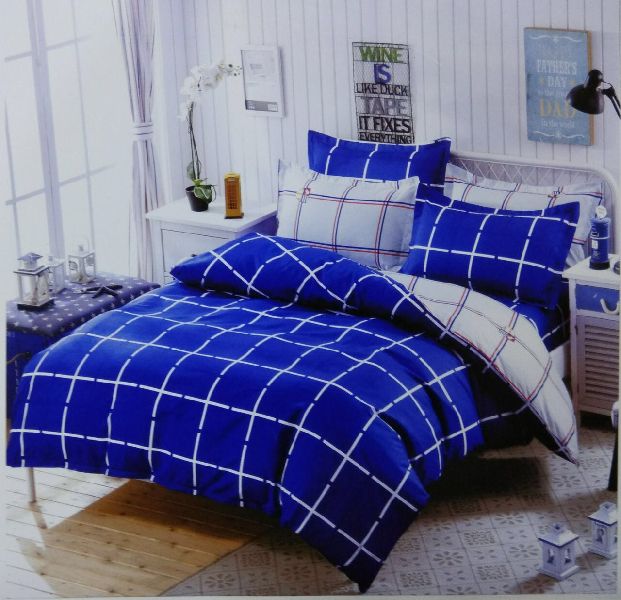 Glace Cotton Bed Sheet, for Regular, Size : 90x100