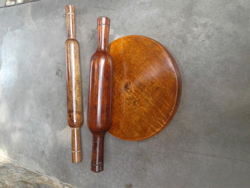 Brown Polished Wooden Rolling Pin