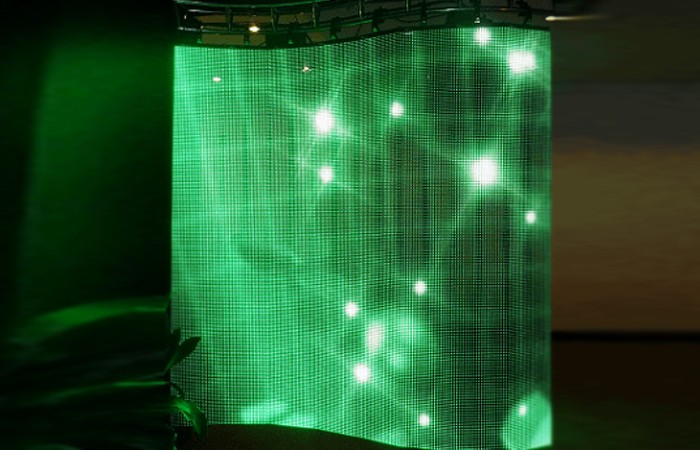 Led curtain, Feature : flexible installation, lightweight, high transparency.