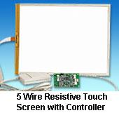 5 wire resistive touch screen