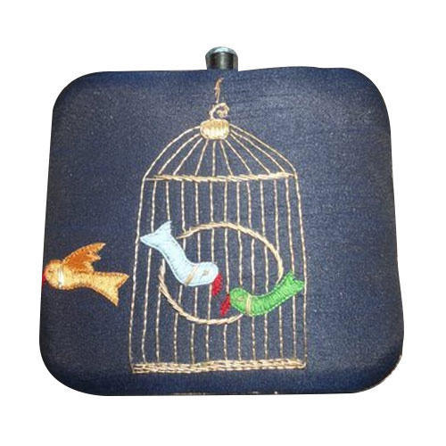 Bird Cage Printed Box Clutch