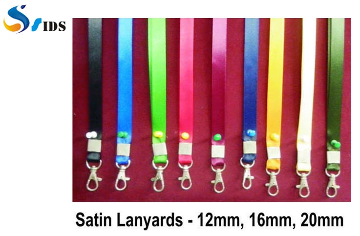 Plain Satin Lanyard, Size : 10inch, 12inch, 14inch, 16inch, etc.