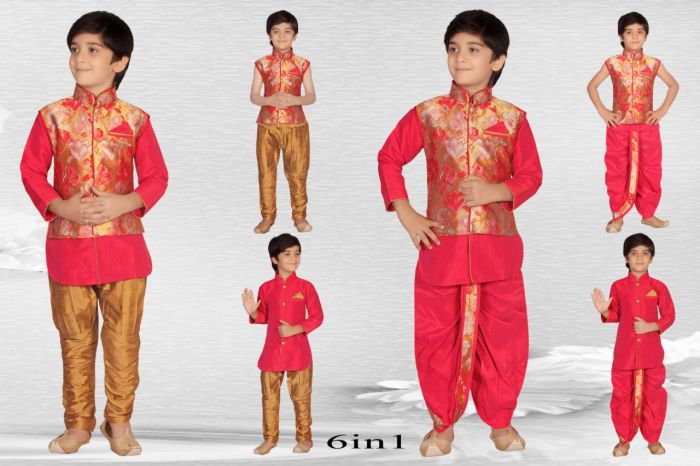 6 In 1 Kids Ethnic Wear, Gender : Boys, Size : 3-5 Years, 5-7 Years, 7-9  Years, 9-11 Years At Rs 710 / Piece In Mumbai