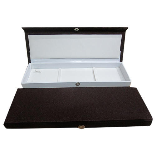 Rectangular Synthetic Leather Designer Jewellery Boxes, Color : Black, White