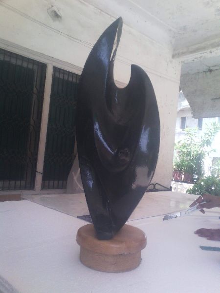 Fiberglass Black Flame Sculpture