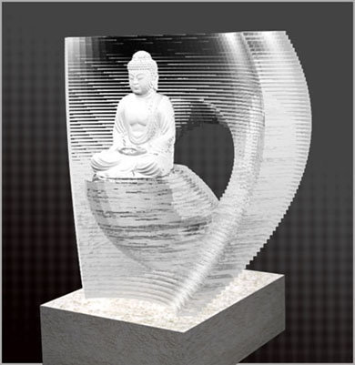 Acrylic Sheet Buddha Sculpture