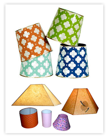 Handmade fabric lamp shades